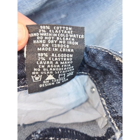 Grace In LA Womens Western Skinny Jeans 27 -30x31 Embellished Cross Back Pocket - Picture 5 of 13